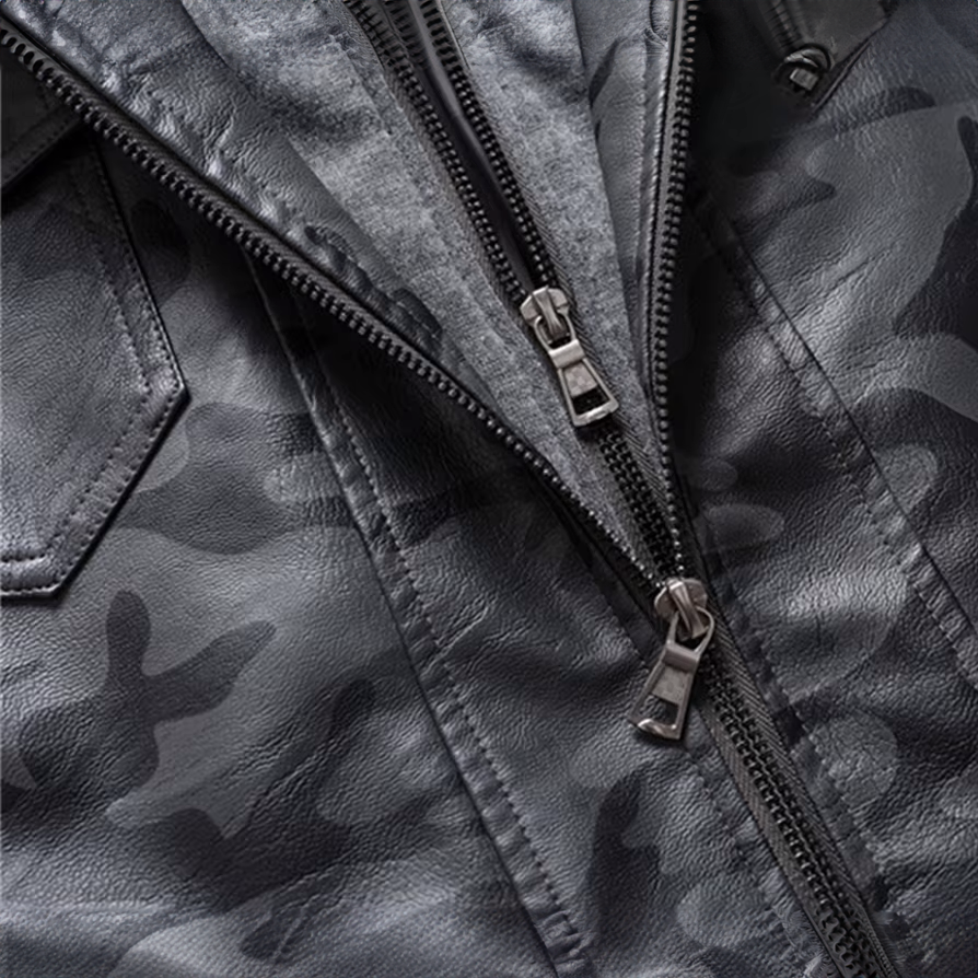 Colton Leather Camo Jacket