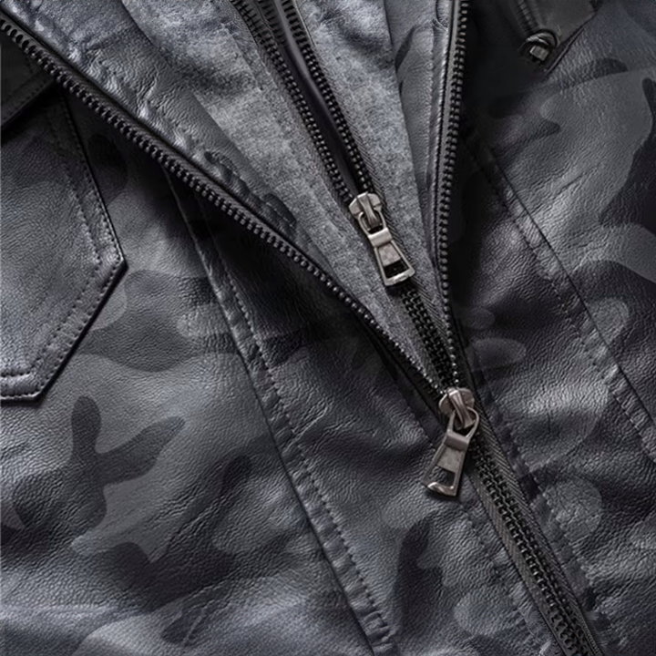 Colton Leather Camo Jacket